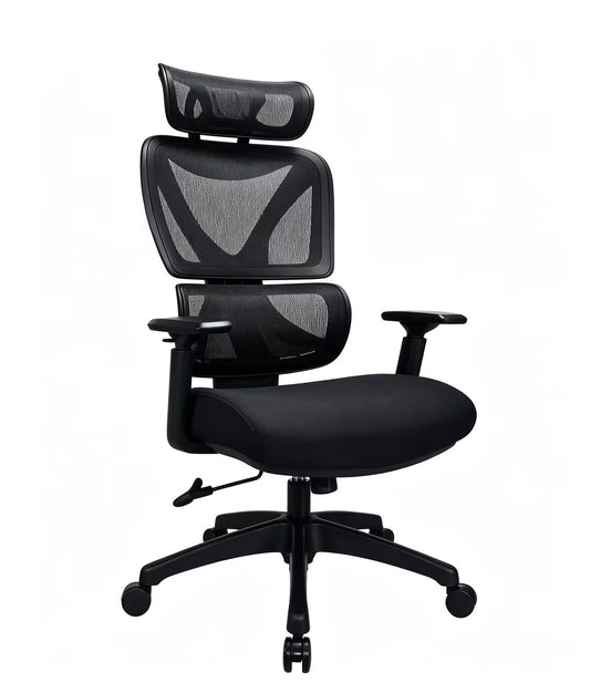Modern Ergonomic Mesh and Fabric Office Chair with 3 Point Locking Recline - MC-1094E