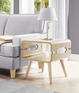 Oak Veneer with Ash Wooden Leg Lamp / Side Table - JF704