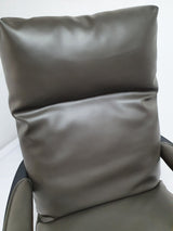 Grey Leather Soft Padded Executive Office Chair - HB-SP-210