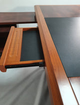 Executive Desk In Two Tone Mahogany & Walnut Finish - 2000mm - HSN-1862