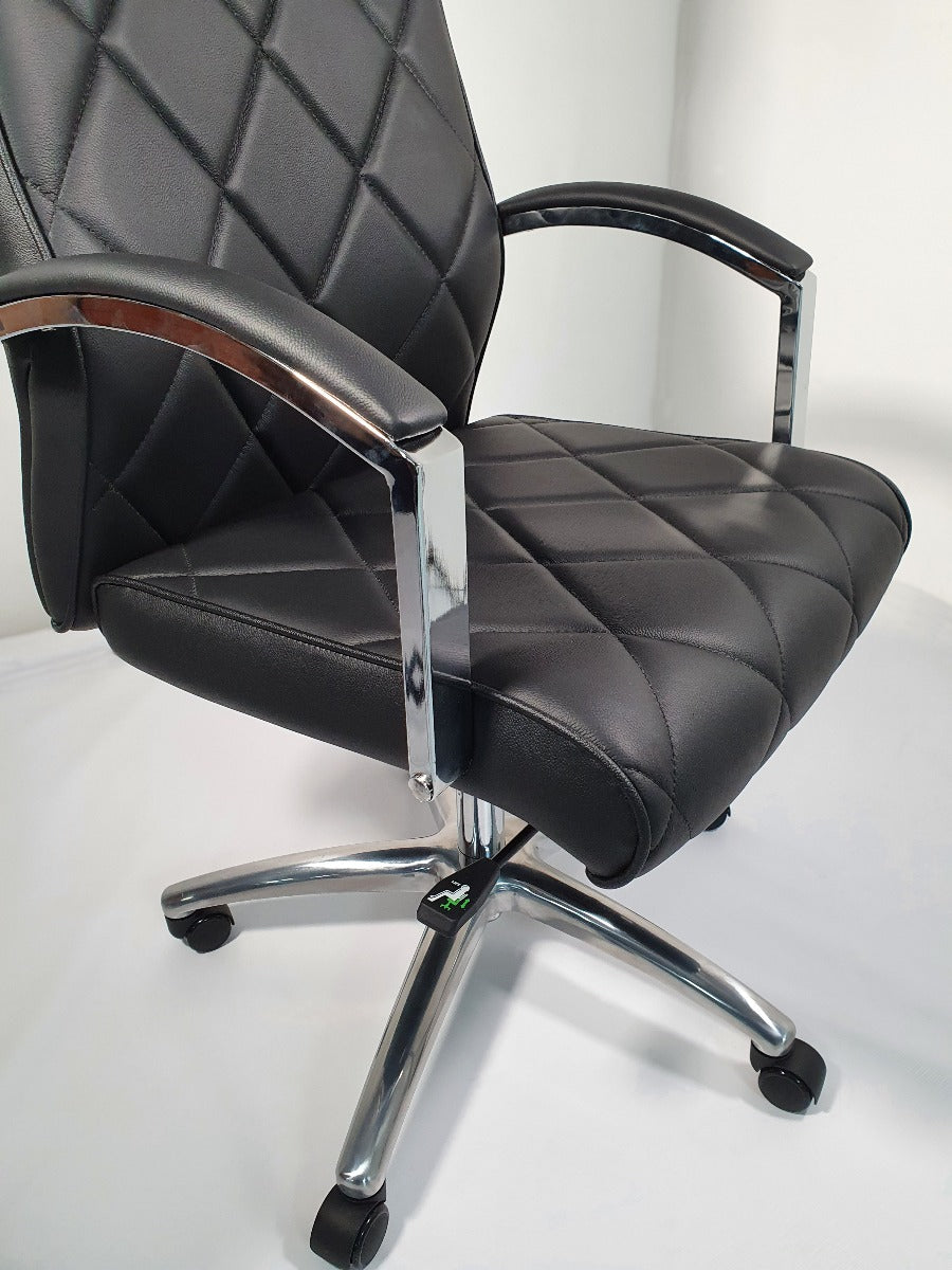 Modern Black Genuine Hide Leather Executive Office Chair ZMA 217   20200929 153645 