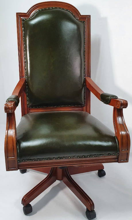 Green Leather Emperor High Back Executive Office Chair - K230