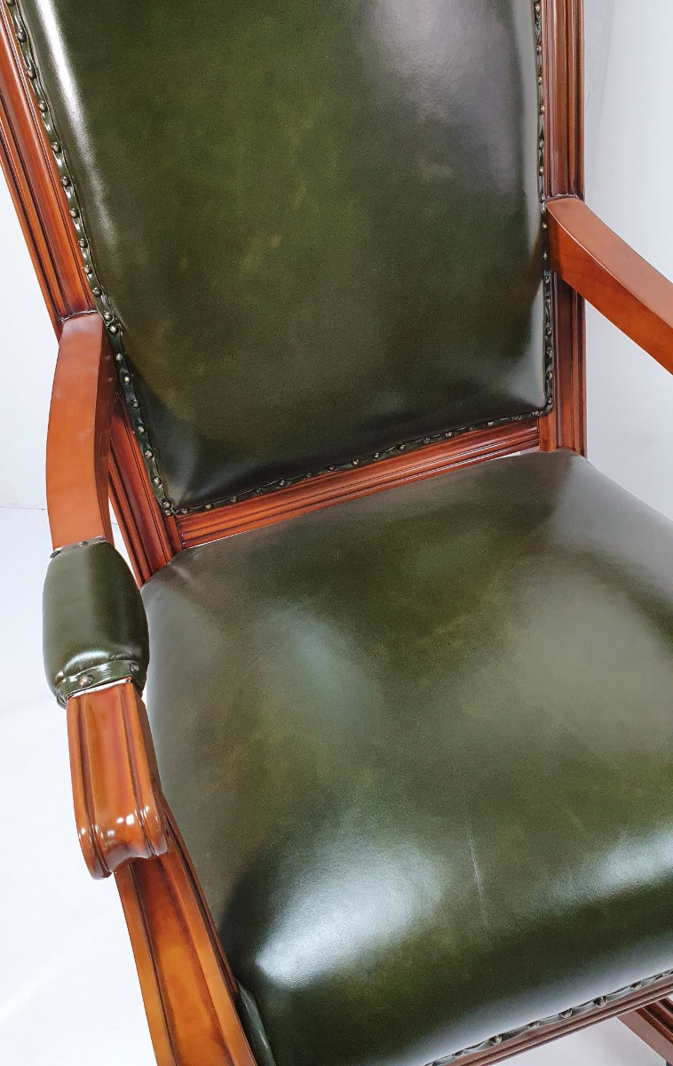 Green Leather Emperor High Back Executive Office Chair - K230