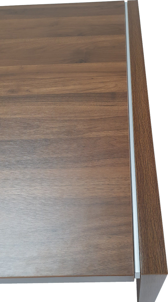 Walnut and Grey Executive Corner Desk with Storage - 1818