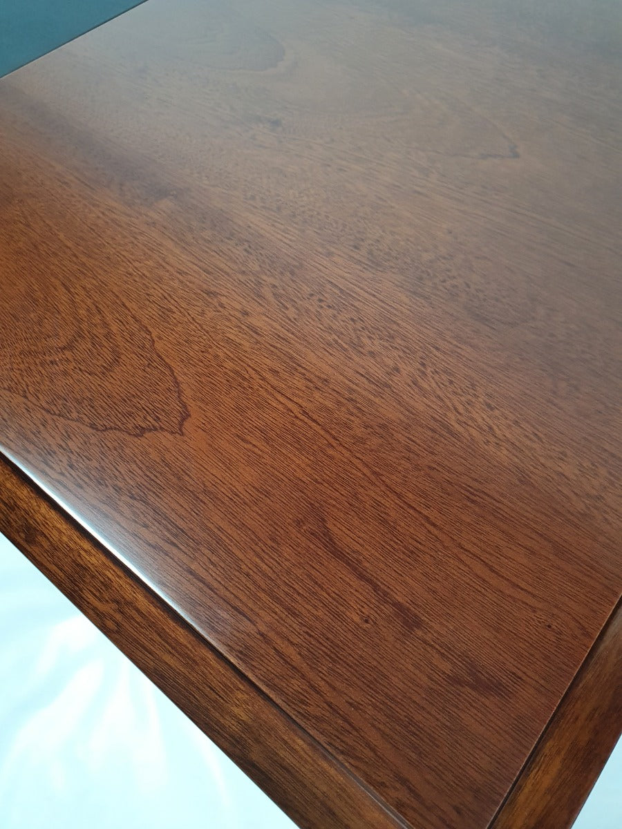 Walnut Real Wood Veneer Executive Desk with Pedestal and Return - 1800mm - BSE181