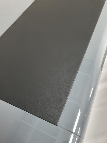 Grey Gloss Executive Office Desk with Pedestal and Return - 1600mm - 1861