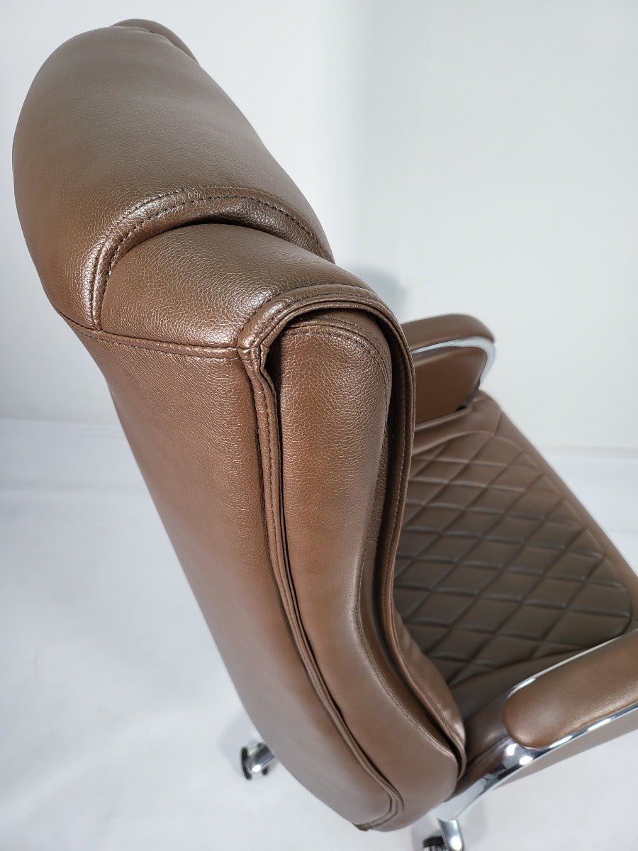 Light Brown Leather Executive Office Chair - CHA-1202A