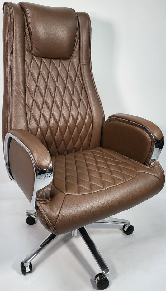 Light Brown Leather Executive Office Chair - CHA-1202A