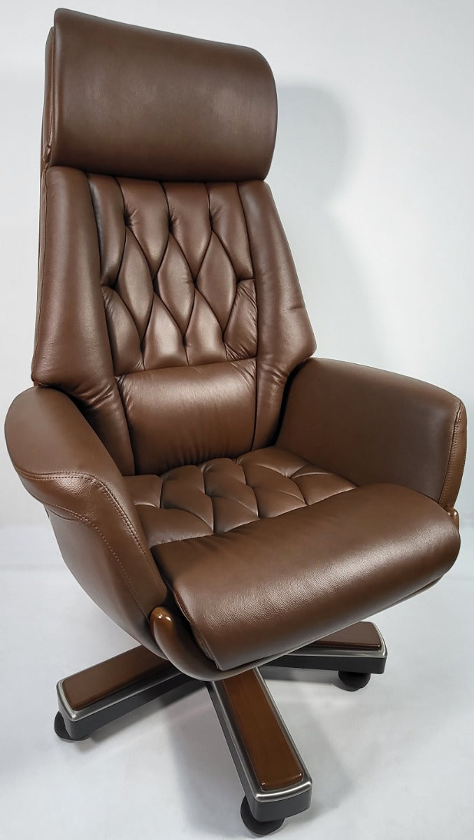 Luxury leather 2025 office chair