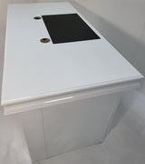 GRA-UBA141-1400mm - Executive Home Office Desk In White Gloss
