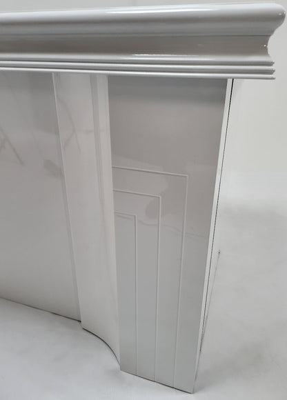 Executive Home Office Desk In White Gloss - 1400mm - UBA141