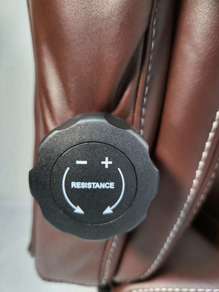 Brown Leather Executive Office Chair with Manual Lumbar Control - 2119