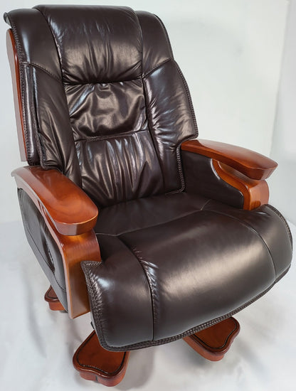 Real Italian Leather Brown Executive Office Chair -  A771