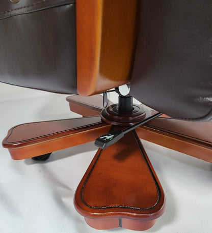 Real Italian Leather Brown Executive Office Chair -  A771