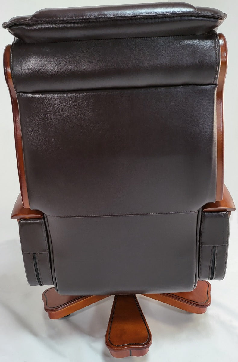 Real Italian Leather Brown Executive Office Chair - A771