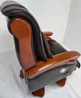 Real Italian Leather Brown Executive Office Chair - A771