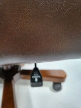Genuine Brown Leather Chesterfield Traditional Office Chair - 9927