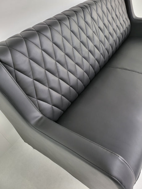 Modern Black Leather Executive Sofa - 1 & 3 Seat Available - F168