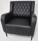Modern Black Leather Executive Sofa - 1 & 3 Seat Available - F168