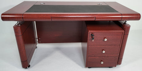 Mahogany Executive Office Desk with Pedestal - KW12B - 1200mm or 1400mm Option