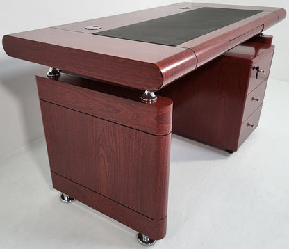 Mahogany Executive Office Desk with Pedestal - 1200mm or 1400mm Option - KW12B