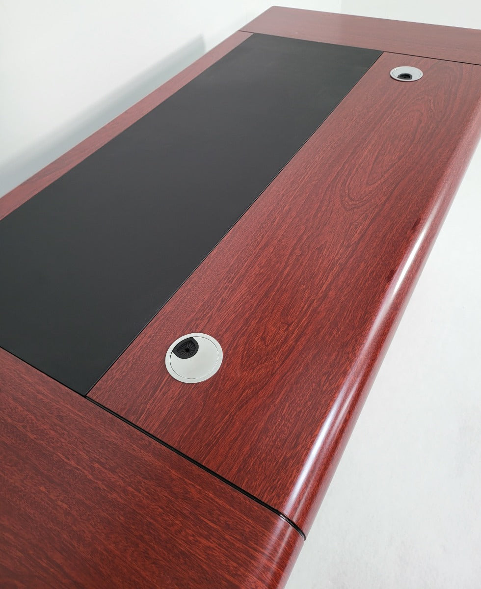 Mahogany Executive Office Desk with Pedestal - 1200mm or 1400mm Option - KW12B