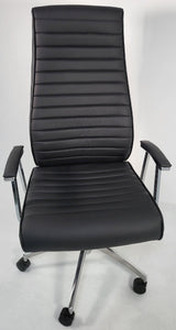 Modern High Back Black Leather Executive Office Chair - 908A