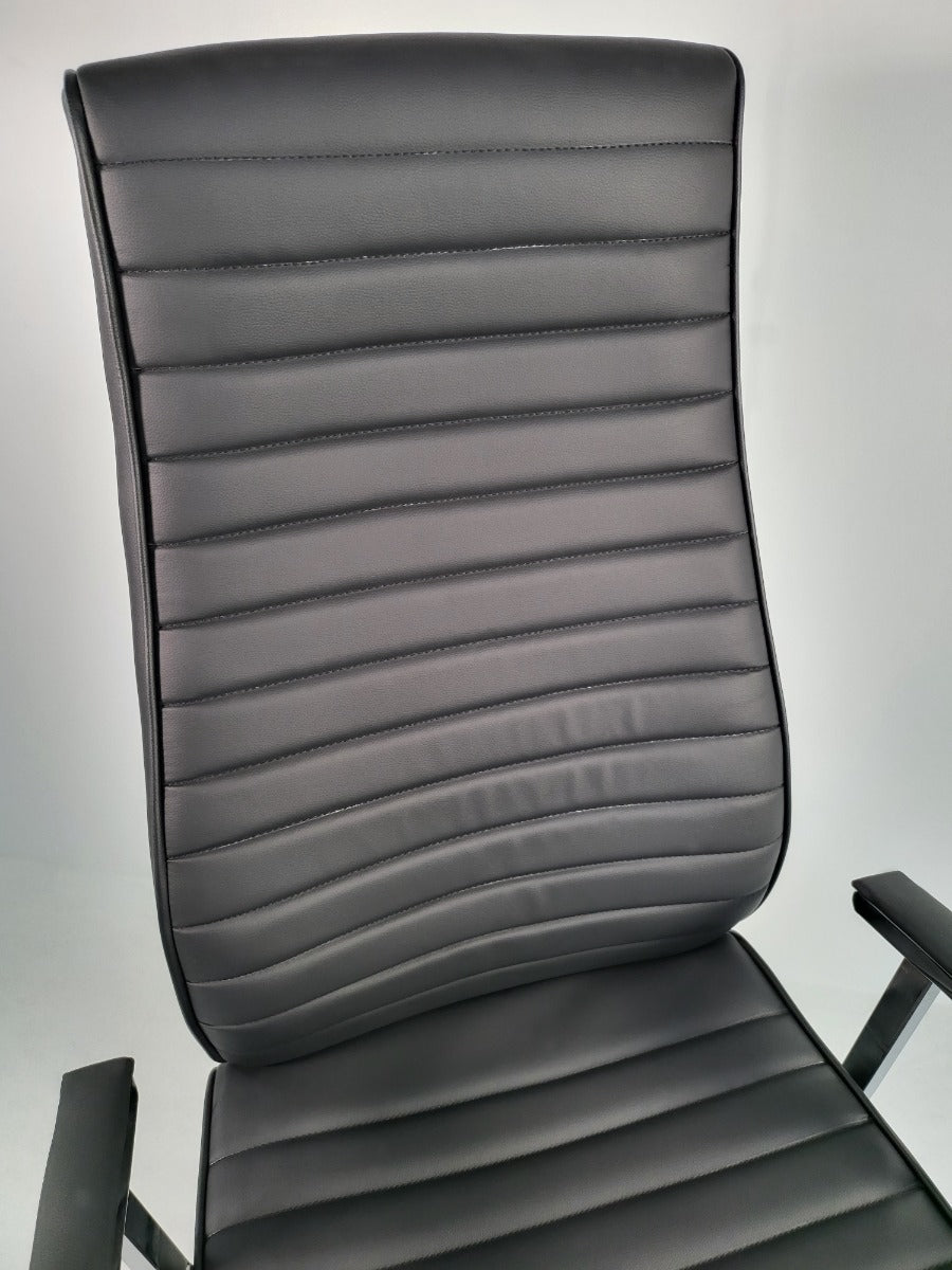 Modern High Back Black Leather Executive Office Chair - 908A