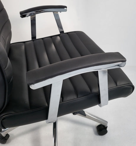 Modern High Back Black Leather Executive Office Chair - 908A