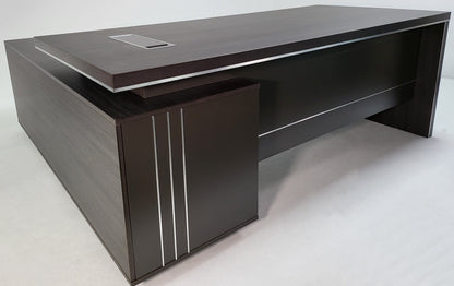 Stylish Grey Oak Corner Executive Office Desk - 1600mm, 1800mm, 2000mm - DG07-04