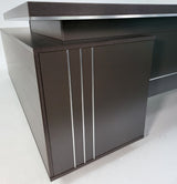 Stylish Grey Oak Corner Executive Office Desk - 1600mm, 1800mm, 2000mm - DG07-04