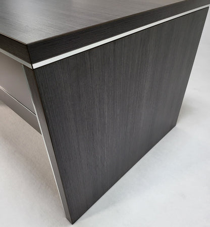 Stylish Grey Oak Corner Executive Office Desk - 1600mm, 1800mm, 2000mm - DG07-04