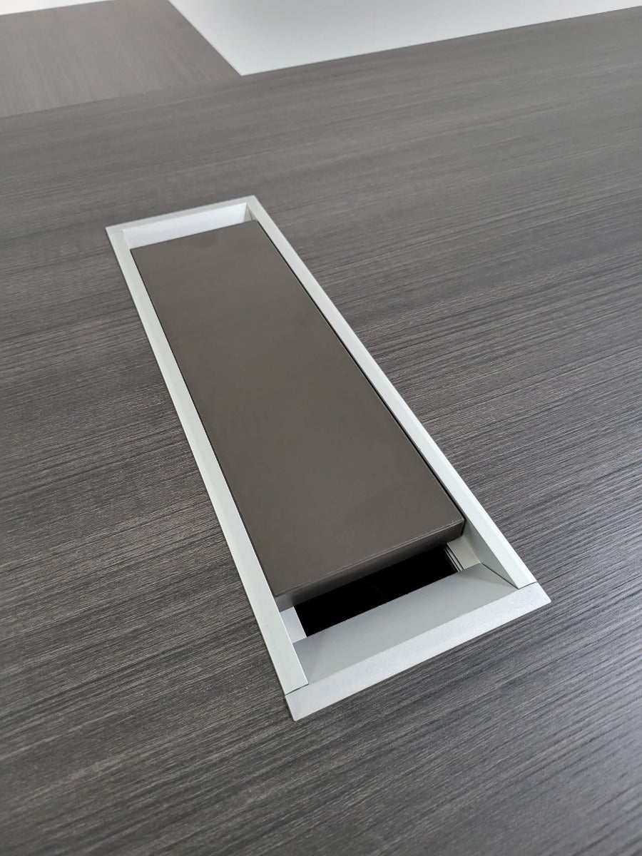 Stylish Grey Oak Corner Executive Office Desk - 1600mm, 1800mm, 2000mm - DG07-04