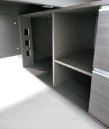 Stylish Grey Oak Corner Executive Office Desk - 1600mm, 1800mm, 2000mm - DG07-04