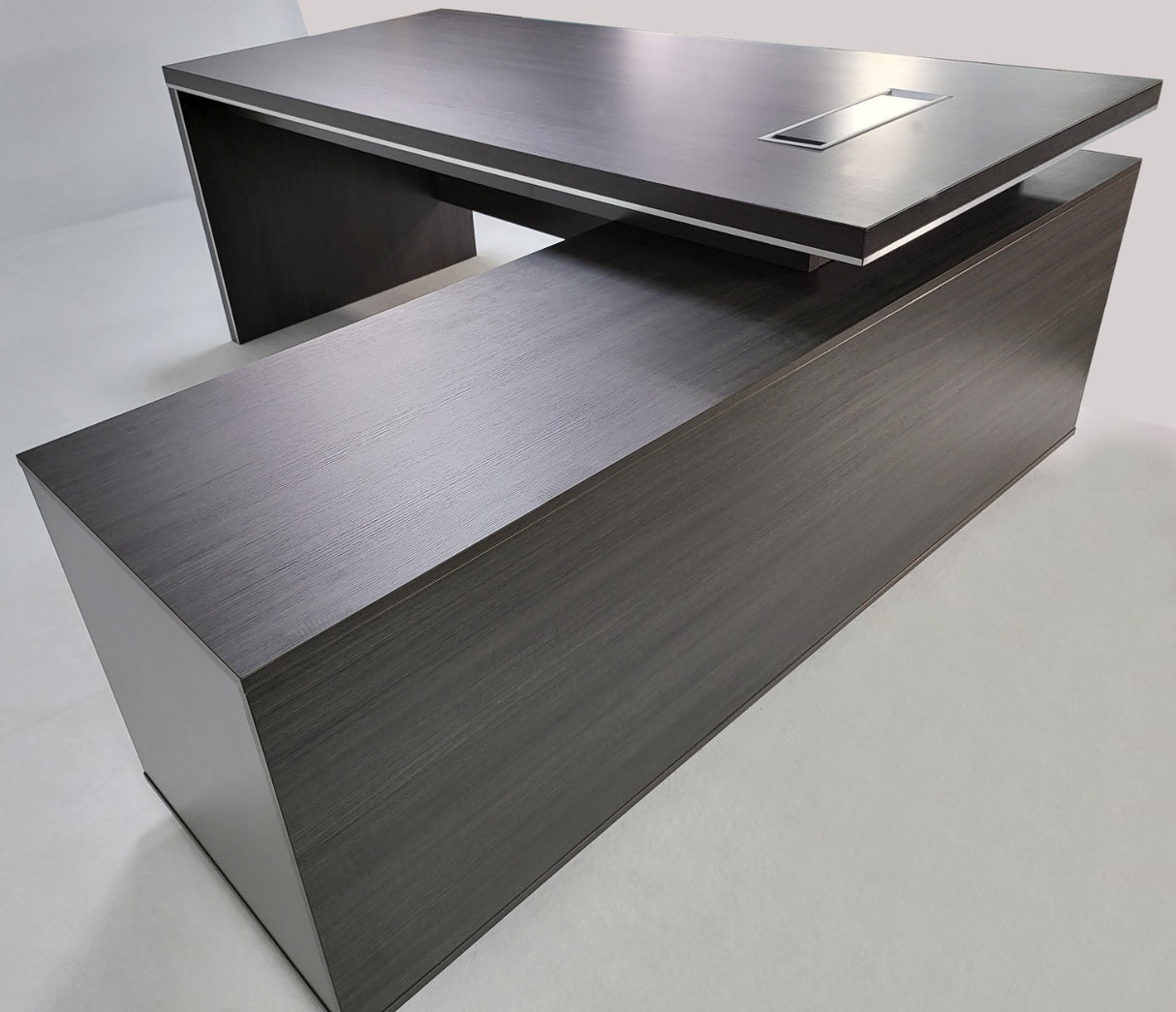 Stylish Grey Oak Corner Executive Office Desk - 1600mm, 1800mm, 2000mm - DG07-04
