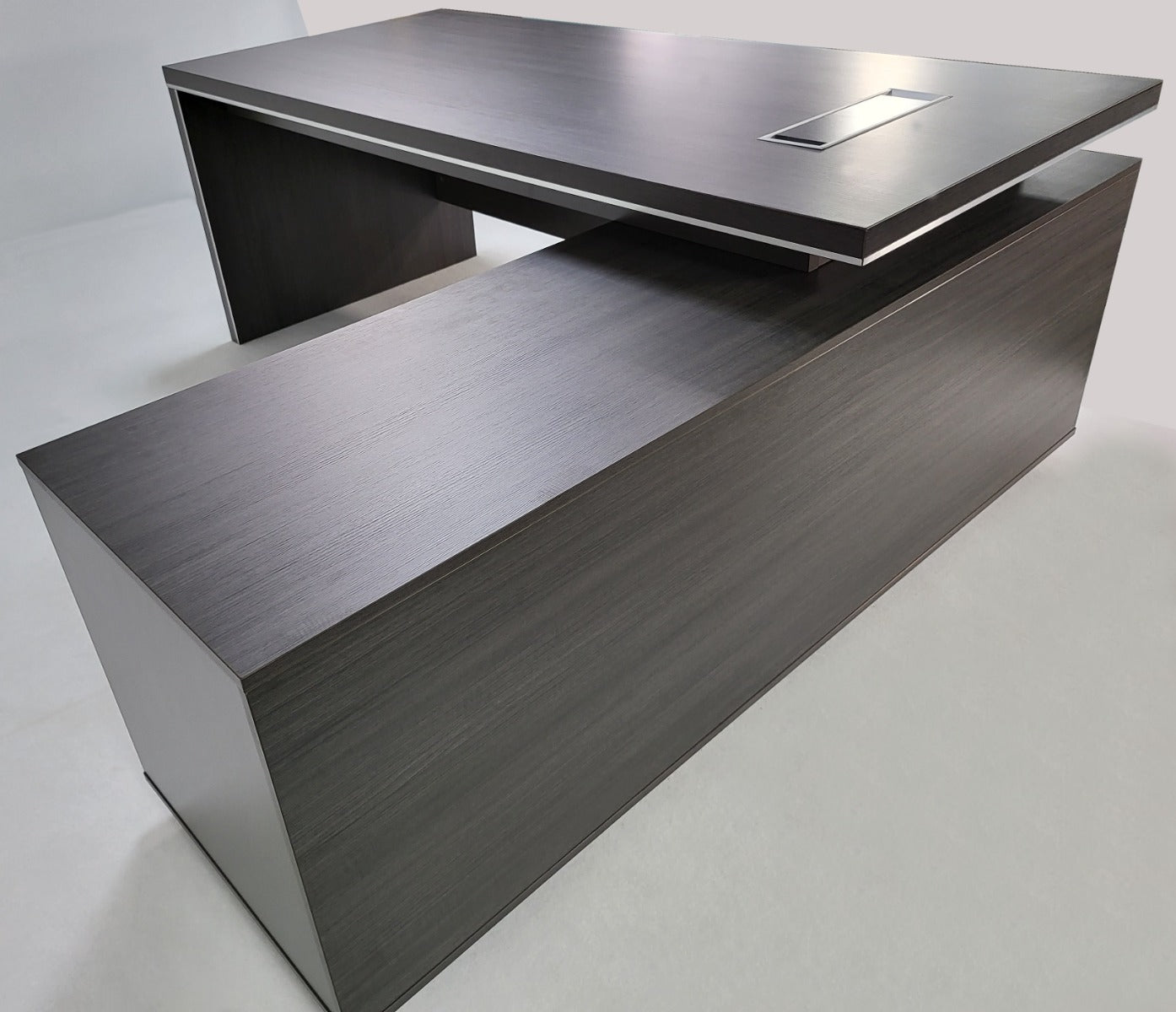 Stylish Grey Oak Corner Executive Office Desk - 1600mm, 1800mm, 2000mm - DG07-04