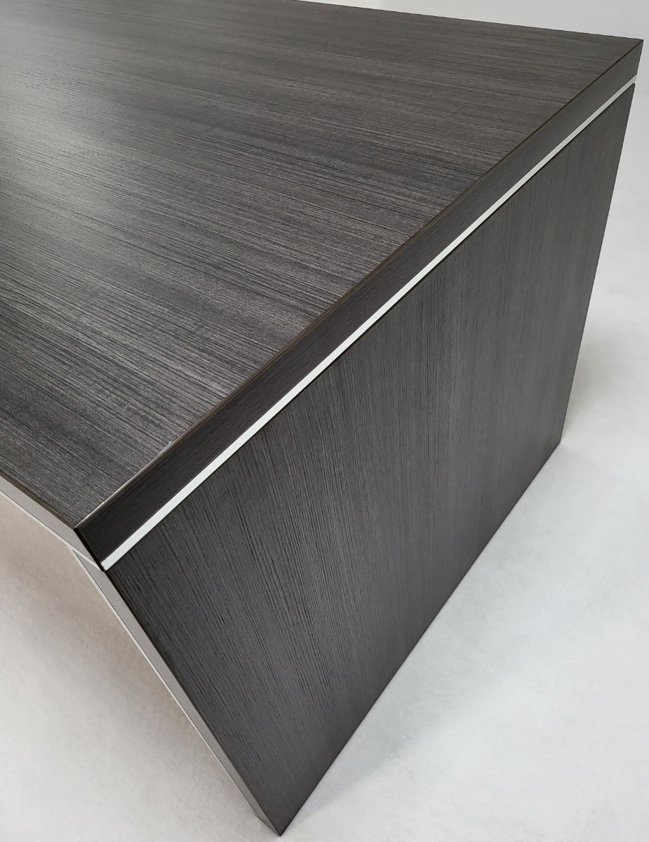 Stylish Grey Oak Corner Executive Office Desk - 1600mm, 1800mm, 2000mm - DG07-04