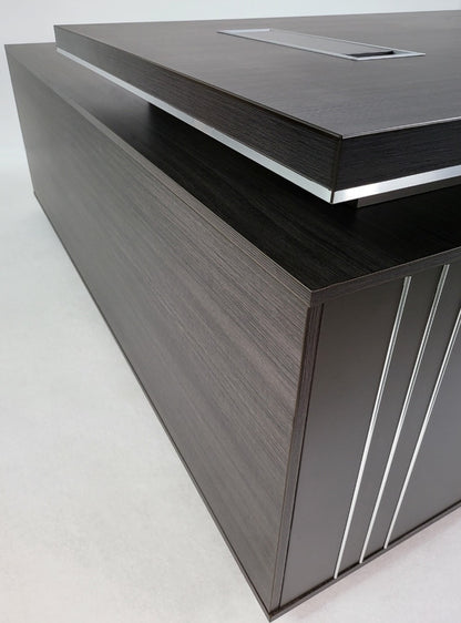 Stylish Grey Oak Corner Executive Office Desk - 1600mm, 1800mm, 2000mm - DG07-04