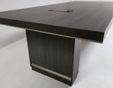 Heavy Duty 2000mm Grey Oak Executive Boardroom Table with Aluminum Edging - HC0320