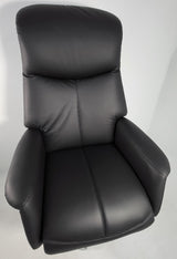 Modern Black Genuine Leather Reclining Office Chair - B619