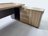 Modern Home Office Oak and Grey Executive Corner Desk - KB-D0118-SX