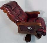 Luxury Burgundy Real Leather Office Chair Executive Boss Chair - CHA-A0630