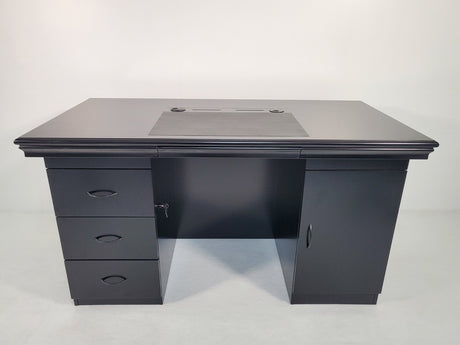 GRA-UBA141-1400mm - Executive Home Office Desk In Black