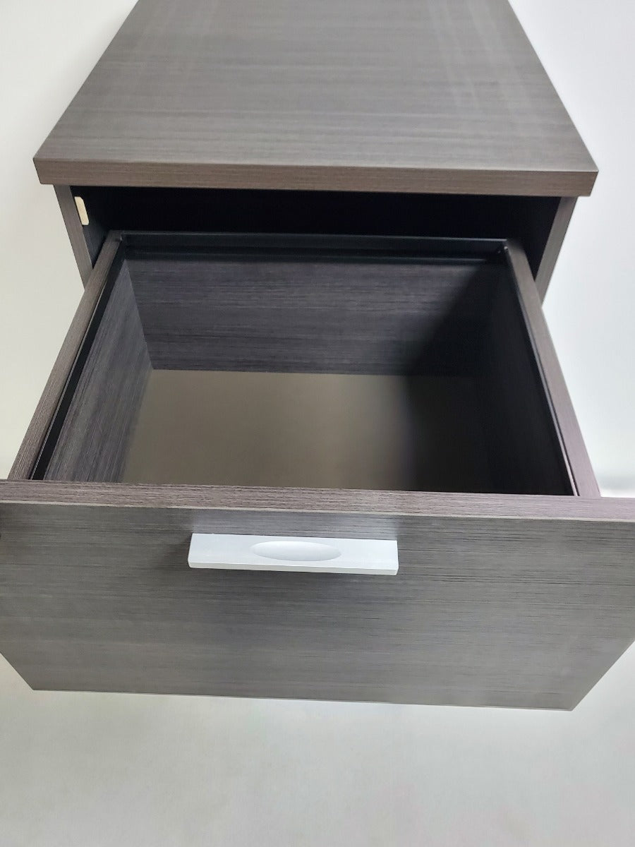 Modern Grey Oak Four Drawer Filing Cabinet - Suspension Files Compatible - AB84-4DR-DG04
