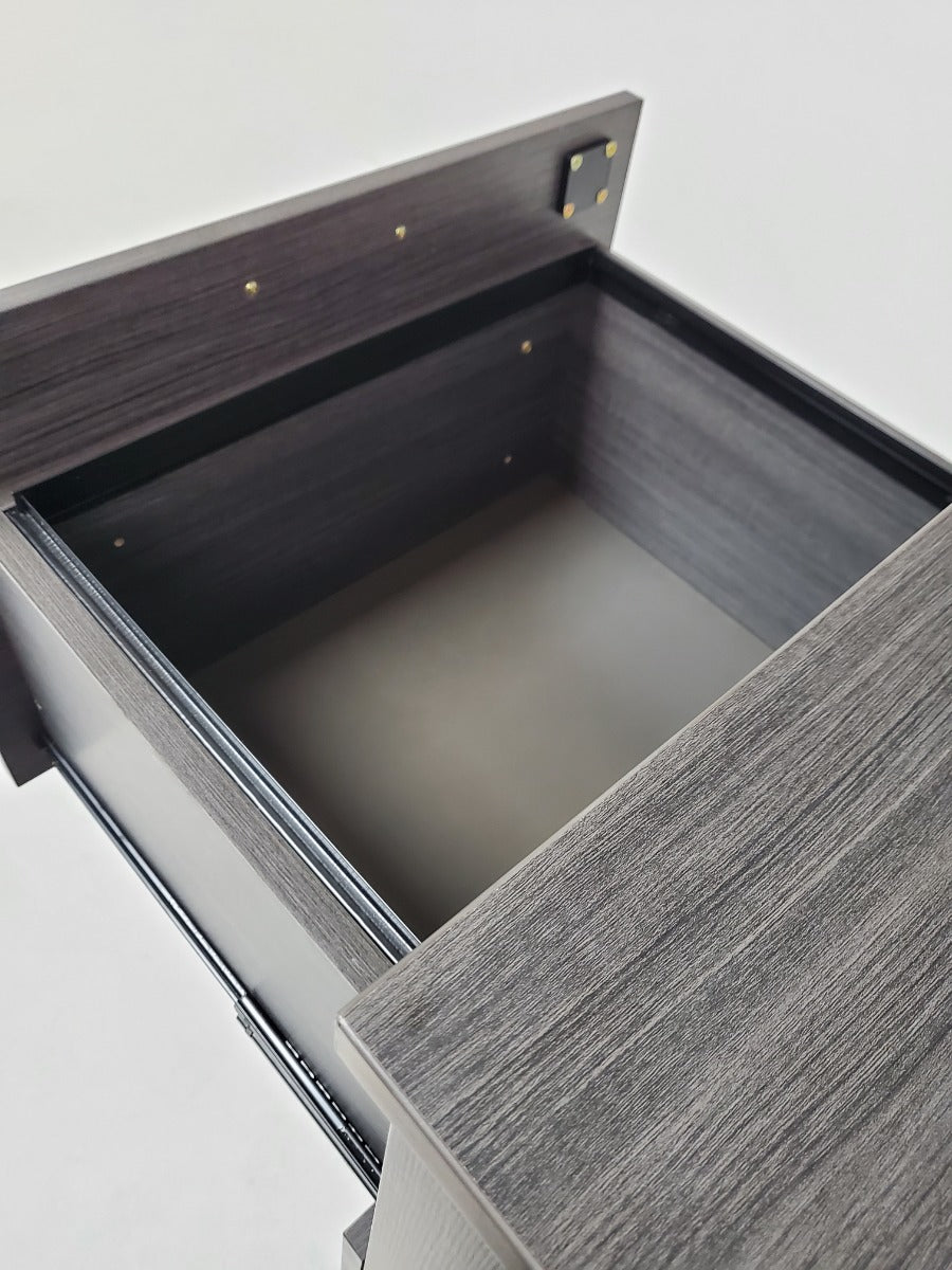 Modern Grey Oak Four Drawer Filing Cabinet - Suspension Files Compatible - AB84-4DR-DG04