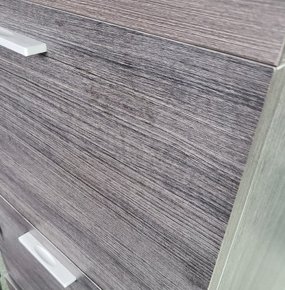 Modern Grey Oak Four Drawer Filing Cabinet - Suspension Files Compatible - AB84-4DR-DG04