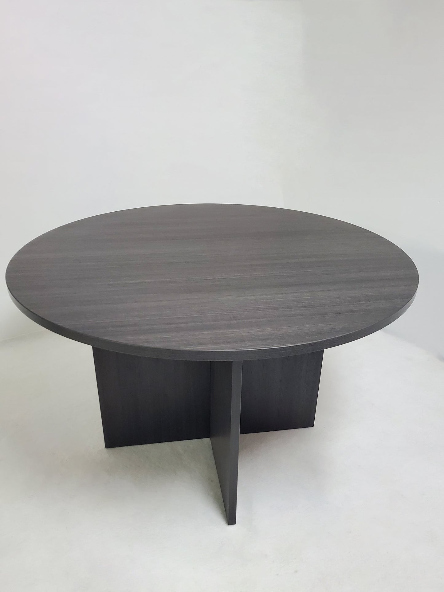 Modern Grey Oak Round Meeting Table - 1200mm - ROUND-DG04