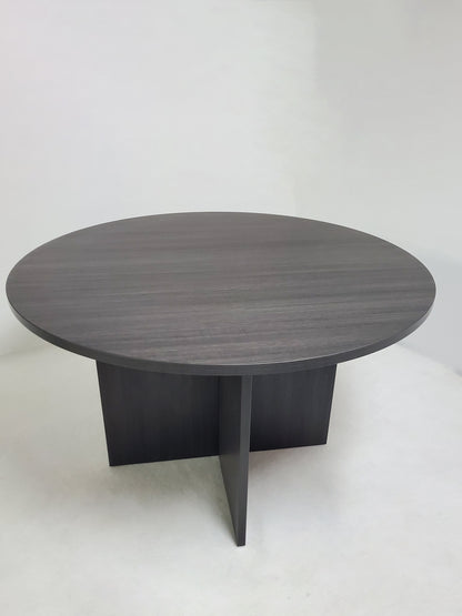 Modern Grey Oak Round Meeting Table - 1200mm - ROUND-DG04