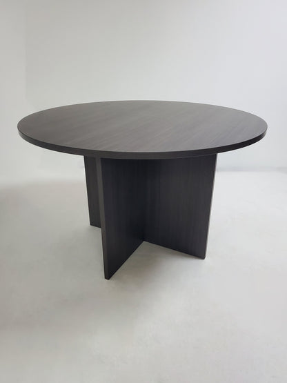 Modern Grey Oak Round Meeting Table - 1200mm - ROUND-DG04