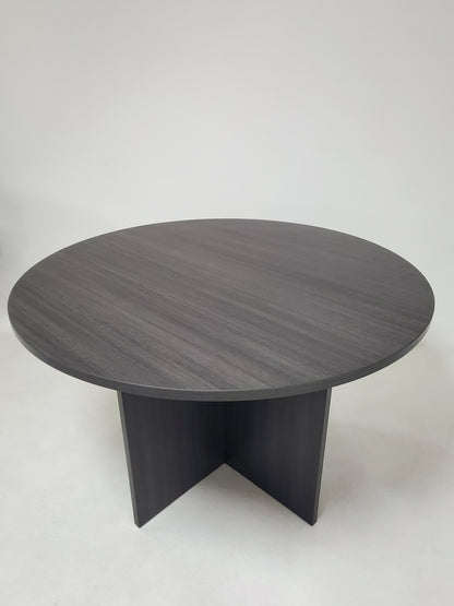 Modern Grey Oak Round Meeting Table - 1200mm - ROUND-DG04